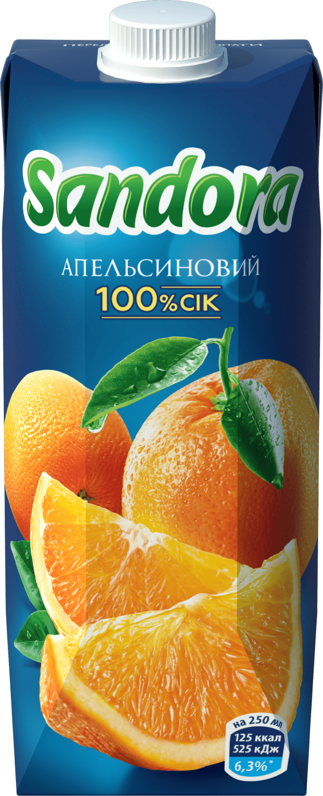 Сік SANDORA апельсиновий, відновлений, 0,5 л (4820001448511)